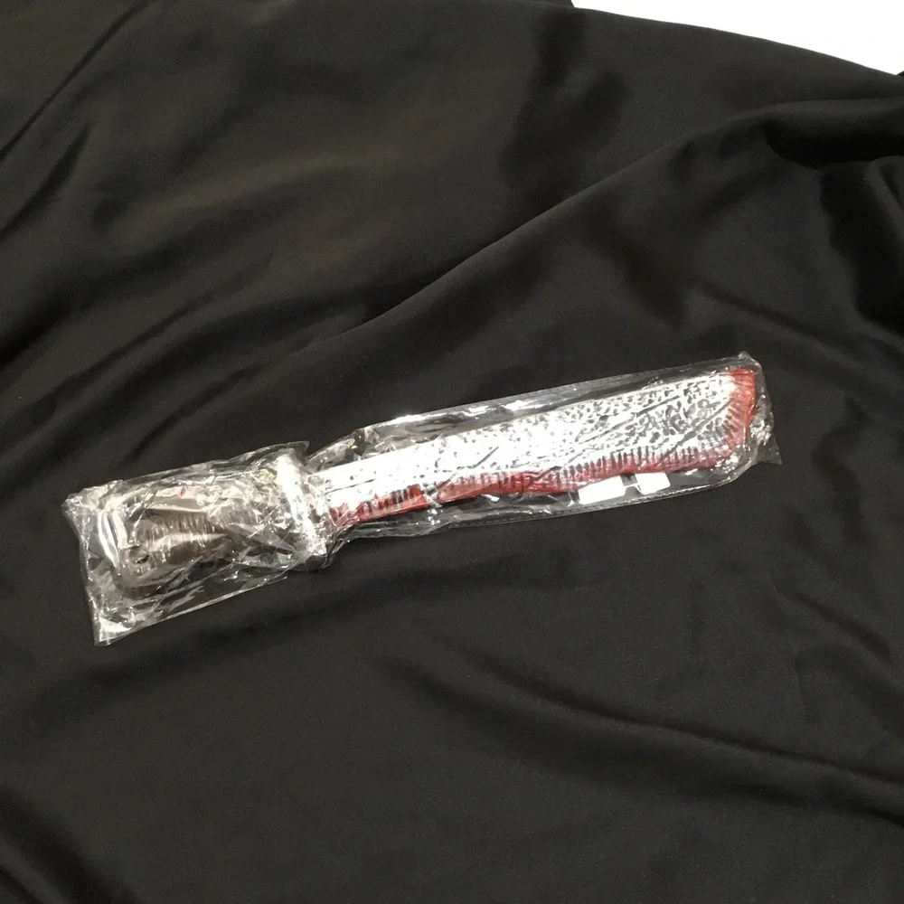 Plastic Bloody Machete Knife Halloween Prop for costume